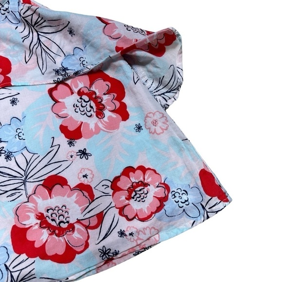 Janie & Jack Light Blue and Pink Floral Sleeveless Top US 3 - Picture 3 of 8